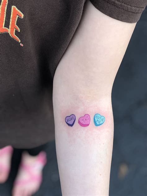 Sweet Ink: Candy Heart Tattoos for a Sweet Valentine's Day